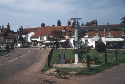 The centre of Biddenham c. 1970.
