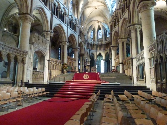 Aisle in Canterbury Cathedral.